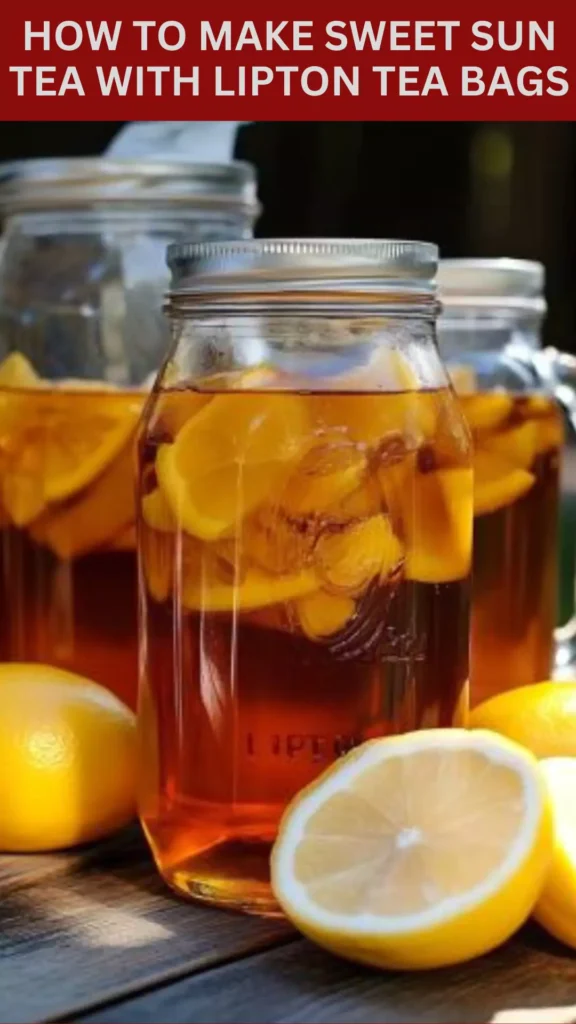 Best sweet sun tea with lipton tea bags
