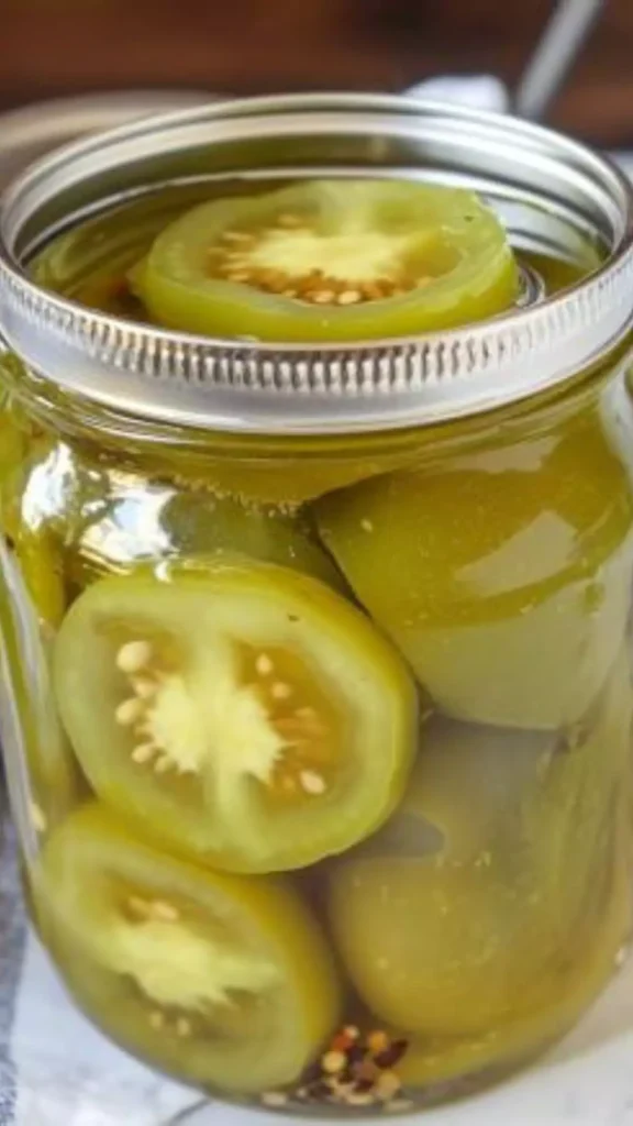 Easy old fashioned pickled green tomatoes recipe