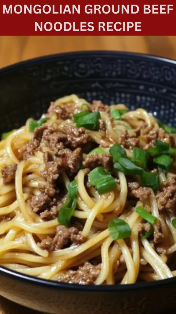 Best Mongolian Ground Beef Noodles Recipe
