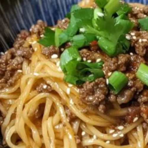 Mongolian Ground Beef Noodles Recipe