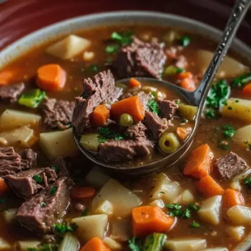 how to make slow cooker vegetable beef soup recipe