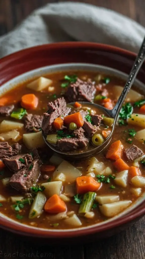 Slow Cooker Vegetable Beef Soup Recipe Slow Cooker Vegetable Beef Soup Recipe