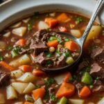 slow cooker vegetable beef soup recipe
