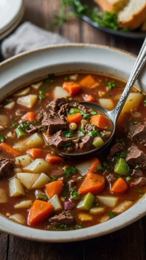 how to make Slow Cooker Vegetable Beef Soup recipe how to make Slow Cooker Vegetable Beef Soup recipe