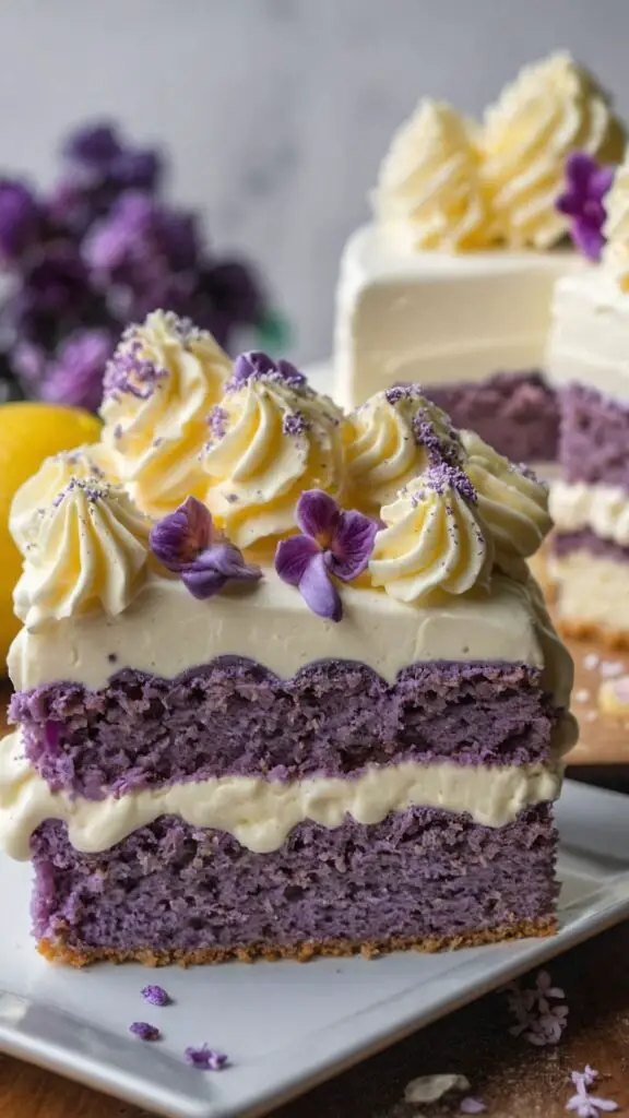 How to make Vanilla Purple Cake With Lemon Buttercream Recipe How to make Vanilla Purple Cake With Lemon Buttercream Recipe