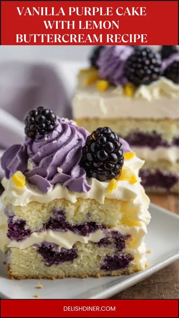 Vanilla Purple Cake With Lemon Buttercream Recipe Vanilla Purple Cake With Lemon Buttercream Recipe