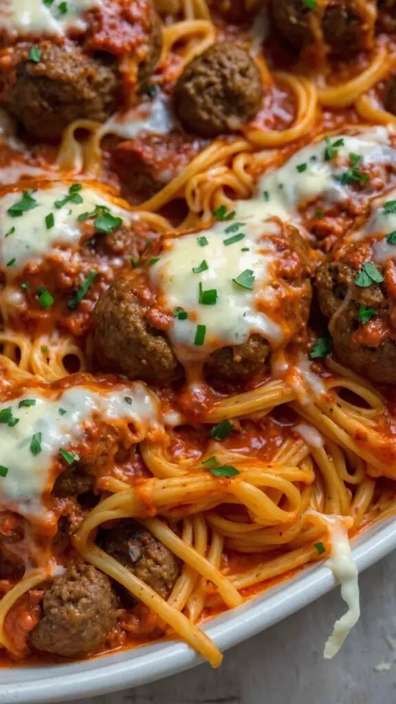 baked spaghetti and meatballs copycat recipe baked spaghetti and meatballs copycat recipe