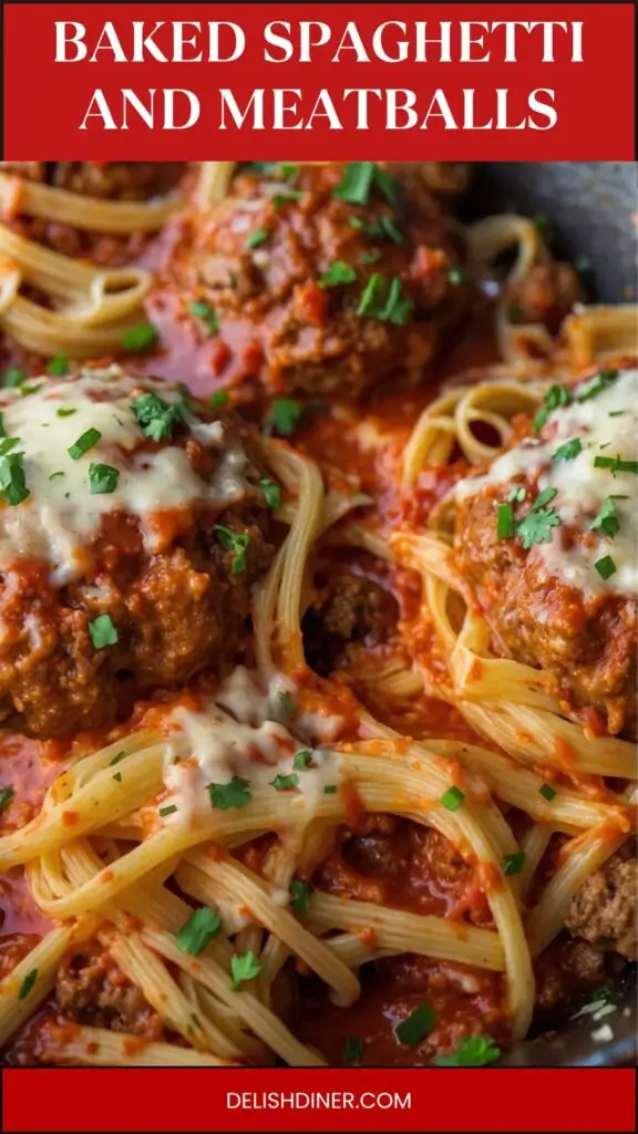 baked spaghetti and meatballs baked spaghetti and meatballs