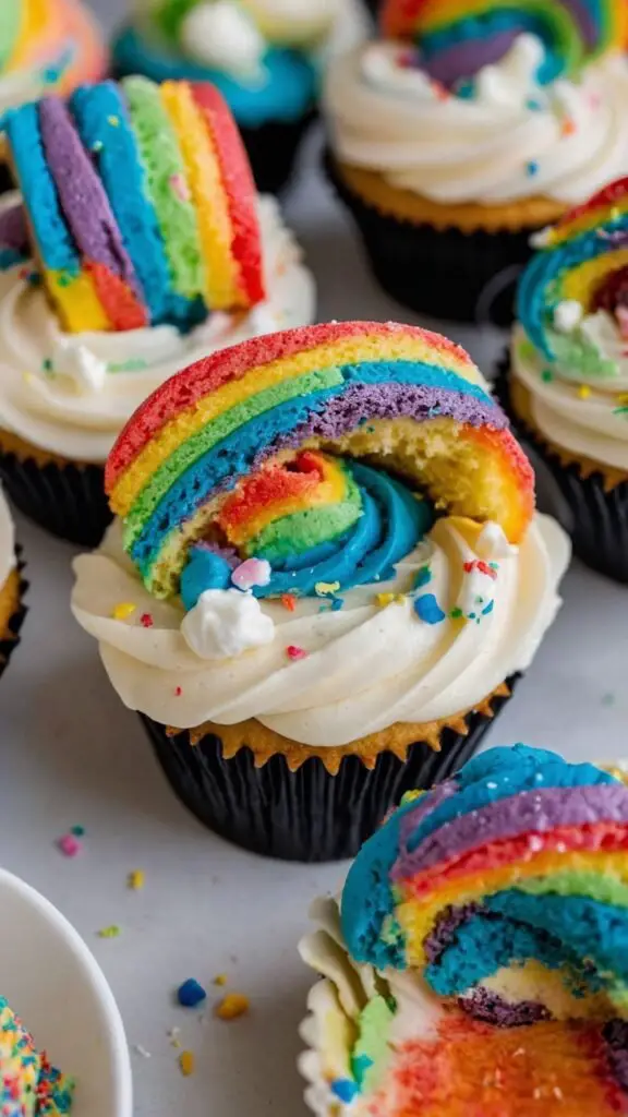 How to make Rainbow Cupcakes with Vanilla Cloud Frosting How to make Rainbow Cupcakes with Vanilla Cloud Frosting