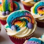 Rainbow Cupcakes with Vanilla Cloud Frosting