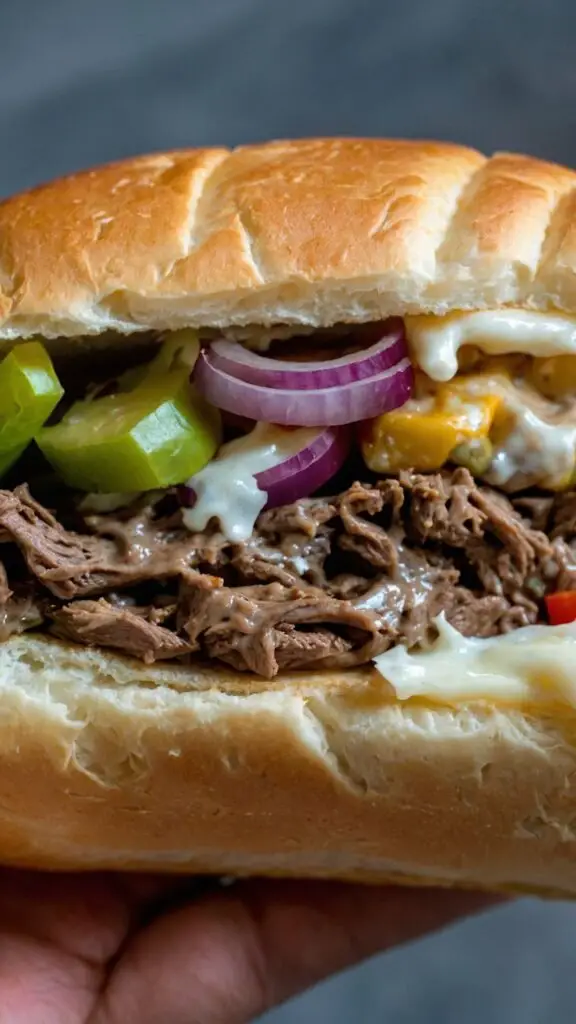 Slow Cooker Philly Cheese Steak Sandwiches copycat Recipe Slow Cooker Philly Cheese Steak Sandwiches copycat Recipe
