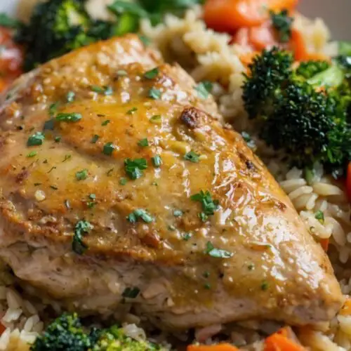 how to make one pan baked chicken brown rice vegetable casserole