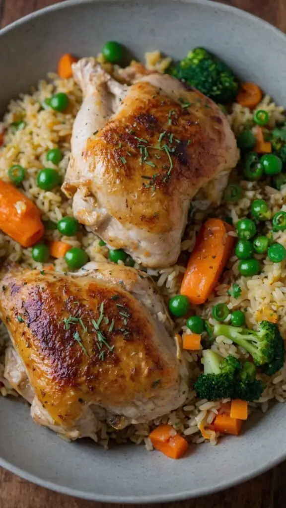 one pan baked chicken brown rice vegetable casserole copycat recipe