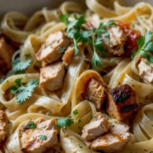 how to make chicken tequila fettuccine