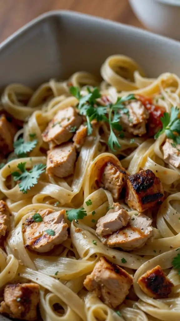 how to make chicken tequila fettuccine
