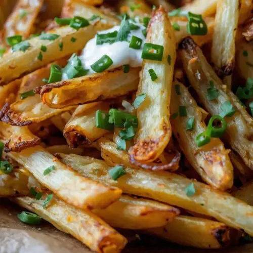 how to make loaded garlic french fries