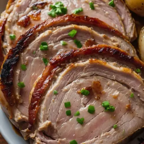 slow cooker bacon garlic pork loin copycat recipe