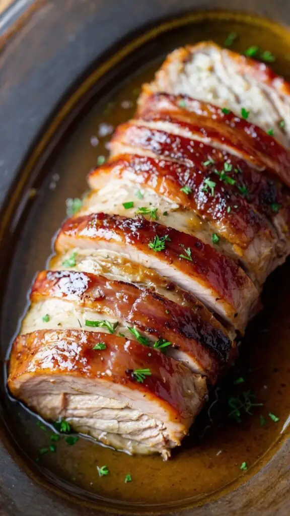 how to make slow cooker bacon garlic pork loin how to make slow cooker bacon garlic pork loin