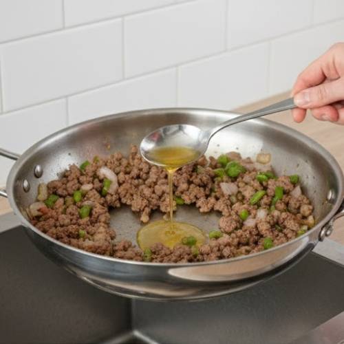 Step 3: Drain the Meat Step 3: Drain the Meat