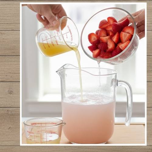 Step 3: Add Lemon Juice and Strawberries Step 3: Add Lemon Juice and Strawberries