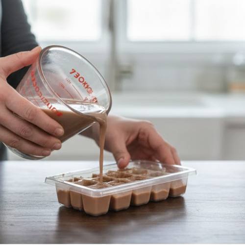 Step 1: Freeze the Chocolate Milk Step 1: Freeze the Chocolate Milk